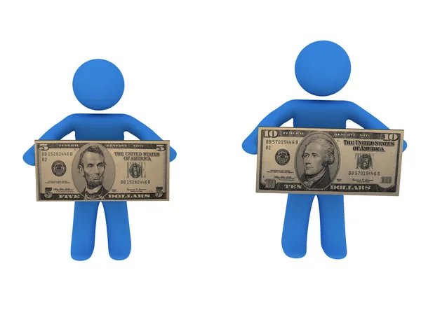 Persons with money — Stock Photo, Image