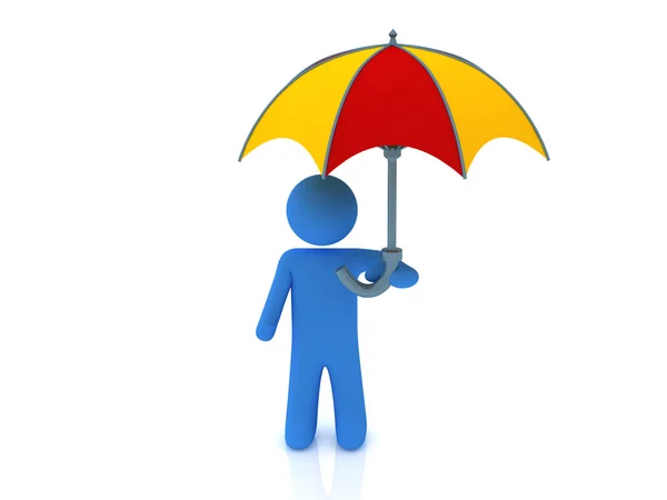 Persoon en paraplu — Stockfoto