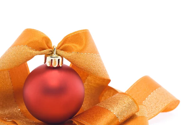 Červené a oranžové Vánoční dekorace — Stock fotografie
