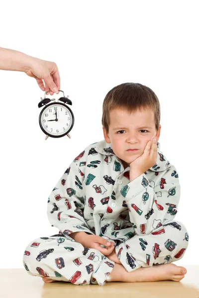 Bedtime for a displeased kid — Stock Photo, Image
