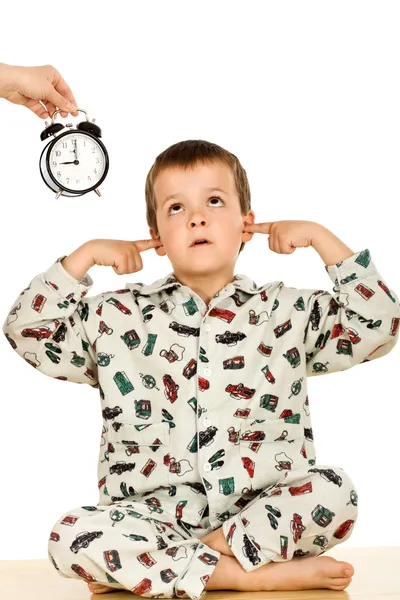 Bedtime for a disobedient kid — Stock Photo, Image