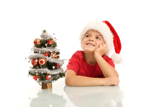 男の子のクリスマスの夢 — ストック写真
