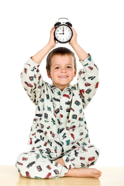 Happy little boy bedtime concept Royalty Free Stock Photos