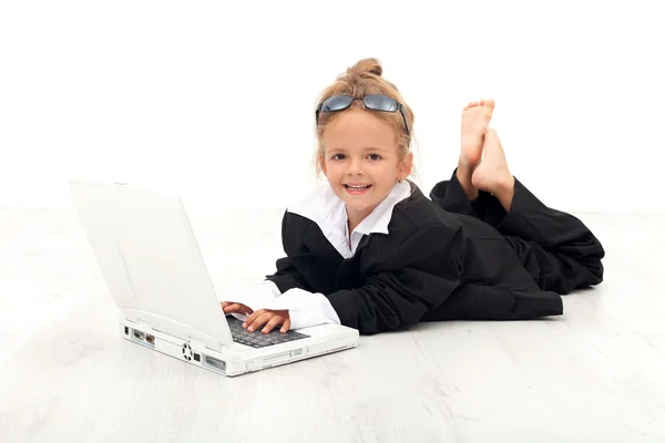 Little girl playing business woman — Stock Photo, Image