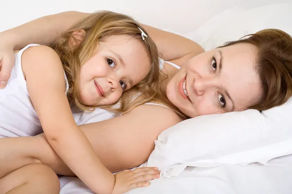 Cuddling in a lazy morning — Stock Photo, Image