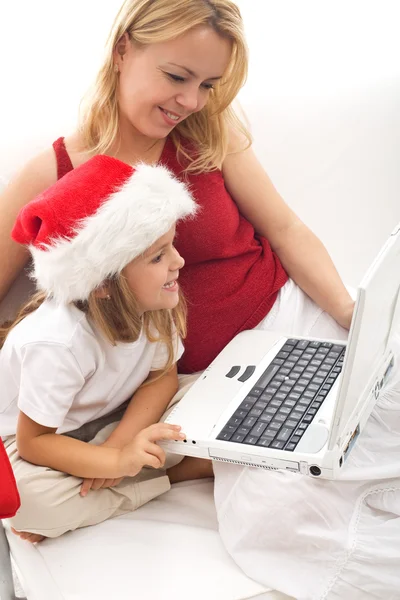 Searching for the perfect christmas gift online — Stock Photo, Image