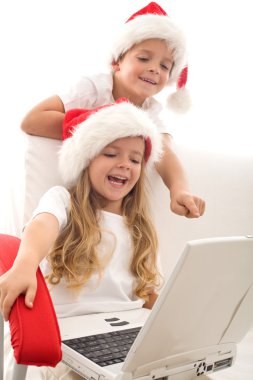 Writing a letter to santa - computer generation style clipart