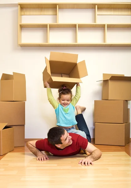 Moving to a new home is fun — Stock Photo, Image