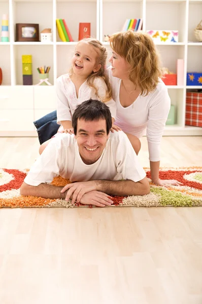 Happy family having fun together — Stock Photo, Image