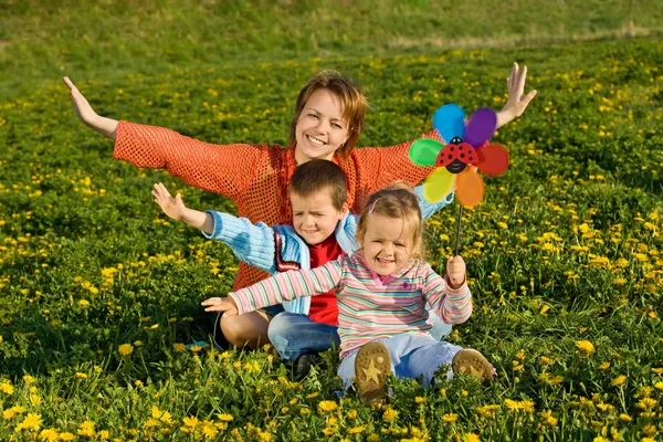 Spring family fun — Stock Photo, Image