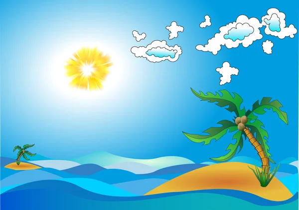 stock vector Tropical landscape