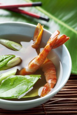 Asian seafood soup clipart