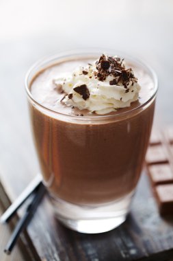 Chocolate mousse or milkshake clipart