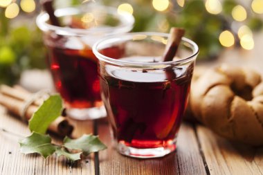 Mulled wine christmas drink clipart