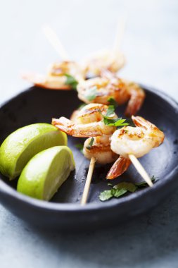 Grilled prawns clipart