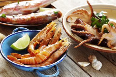 Seafood outdoors clipart