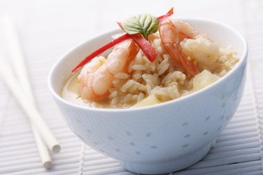 Thai red curry with pineapple clipart