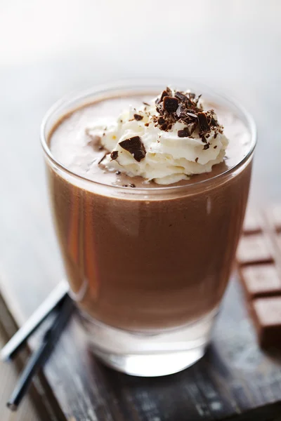 チョコレートのムースやミルクセーキ — ストック写真