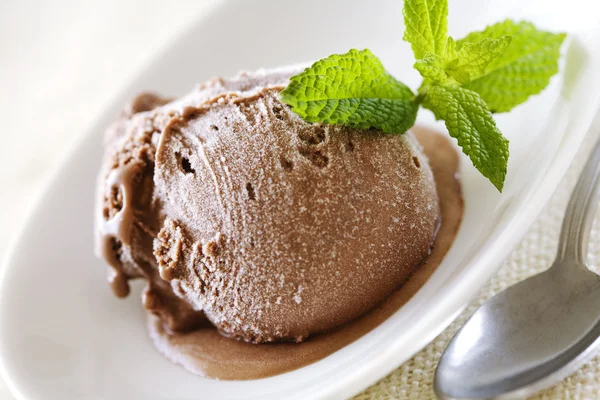 Italian chocolate ice cream — Stock Photo, Image