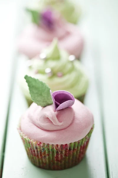 パステル カラーのカップケーキ — ストック写真