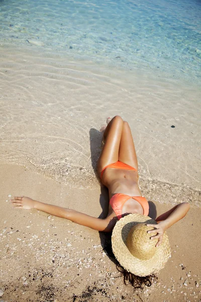 Female sunbathing — Stock Photo, Image