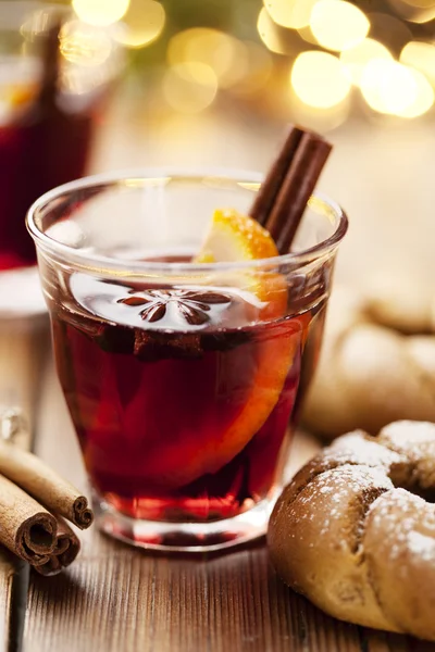 Mulled wine christmas drink — Stock Photo, Image
