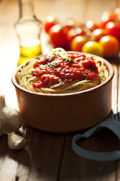 スパゲッティ風スパゲッティナポリタン — ストック写真