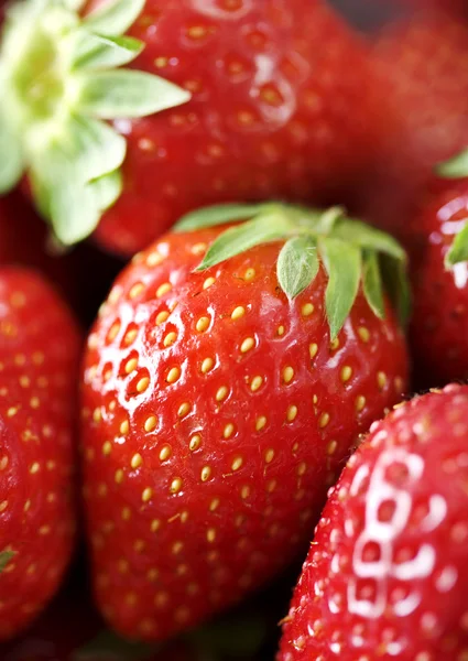 Frische reife Erdbeeren Nahaufnahme — Stockfoto