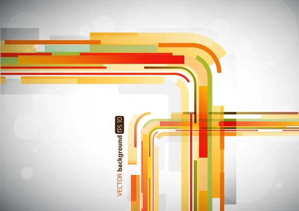 Lignes orange abstraites sur fond gris . — Image vectorielle