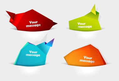 Set of message bubbles in pocket for your text. clipart