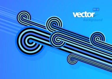 Abstract lines with blue background. clipart