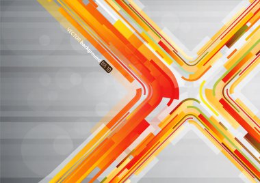 Abstract orange lines in X shape with place for your text. clipart