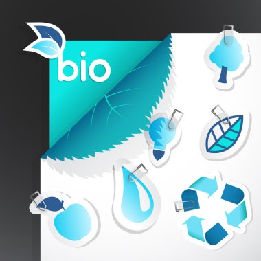 Ekoloji simgeler kümesi. vektör sanat