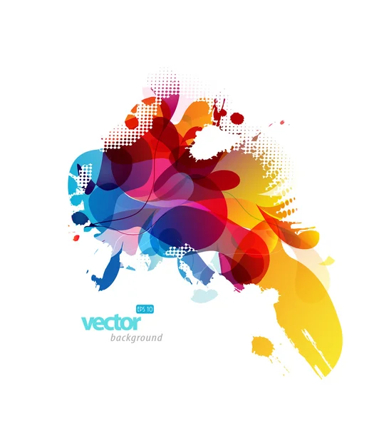 Abstrakt färgglada splash illustration. — Stock vektor