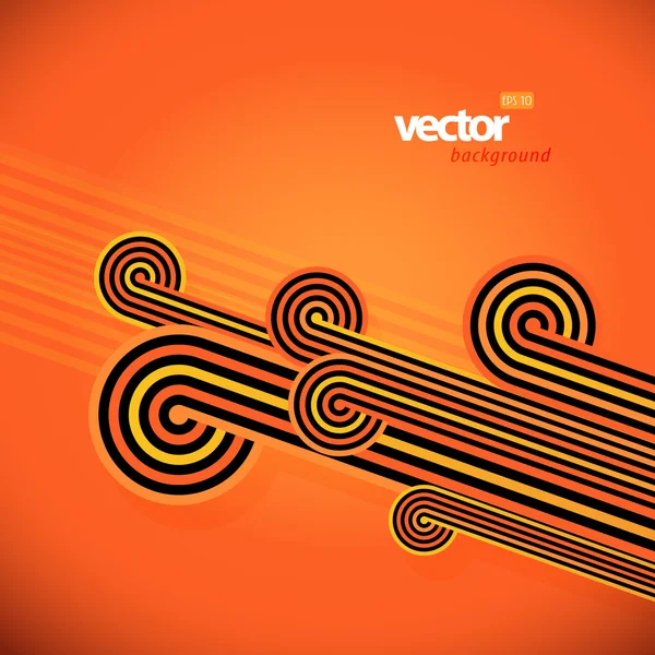 Abstraktní lines oranžové pozadí. — Stockový vektor