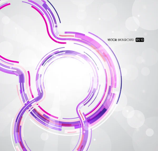 Cercles violets futuristes abstraits . — Image vectorielle