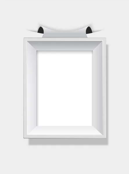 Empty grey picture frame. — Stock Vector