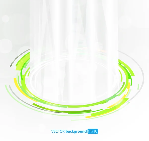 Cercle vert futuriste abstrait . — Image vectorielle