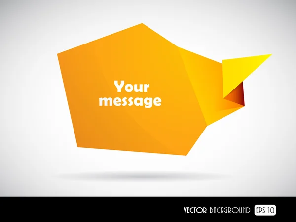 Orange meddelande bubbla för din text. — Stock vektor