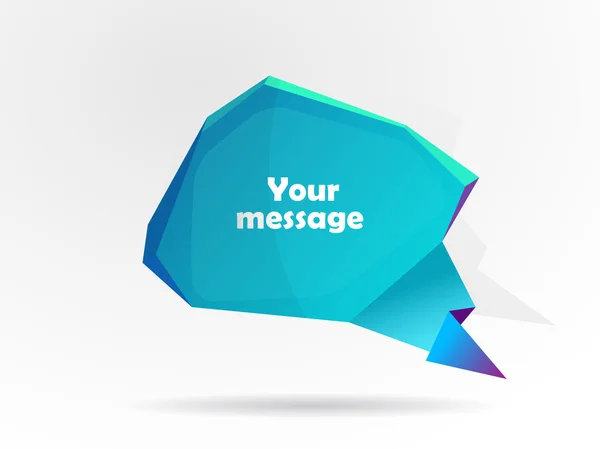Bulle de message bleue pour votre texte . — Image vectorielle