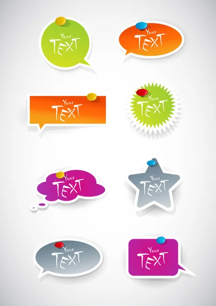 Set of colored stickers. — Stock Vector