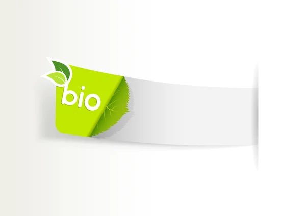 Bio-zöld címke. — Stock Vector