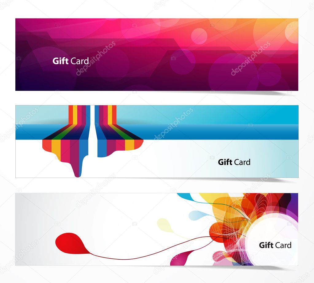 Set of abstract web banners.