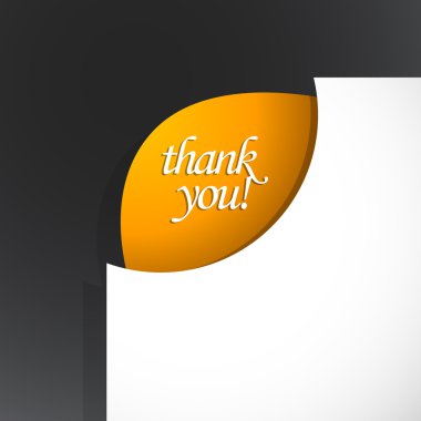 Thank you sign in the corner. clipart