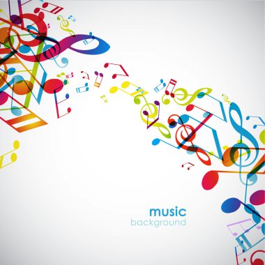 Abstract background with tunes. clipart