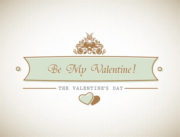 Starý stylový valentine je znamení. — Stockový vektor