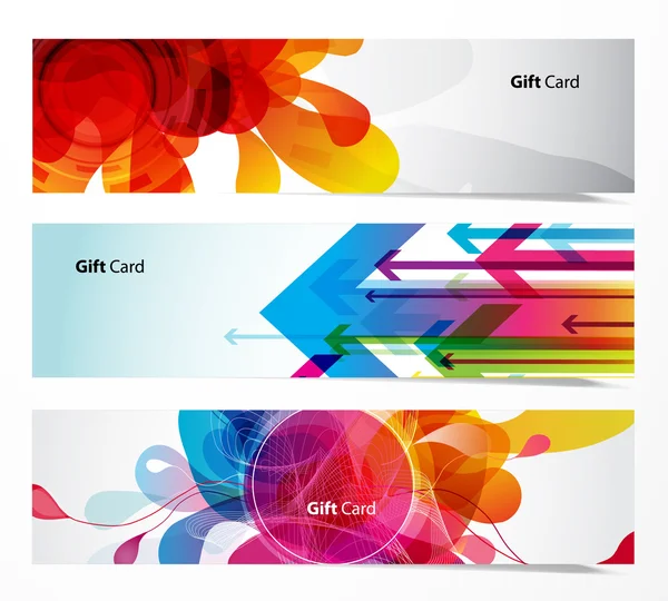 Set of three abstract banners. — Stock Vector