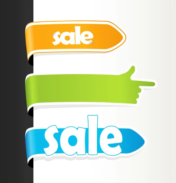 Set of colored sale tags. — Stock Vector