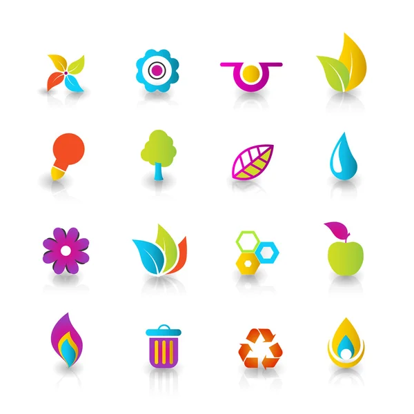 Set of ecology icons. Vector art — Stock Vector