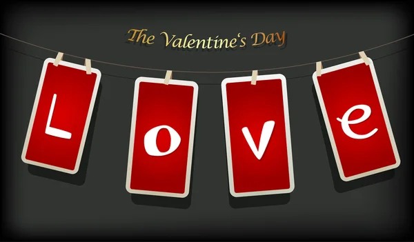 Valentine visí štítky. — Stockový vektor